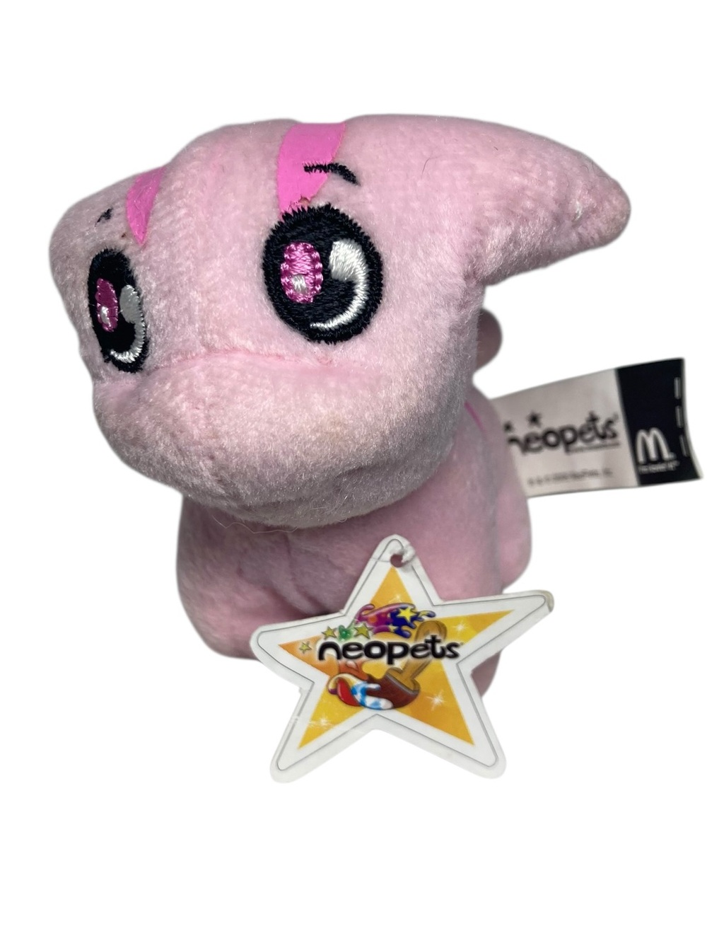 Neopets Pink Poogle Mini Plush with Unattached Tags McDonalds Promo VTG 2005